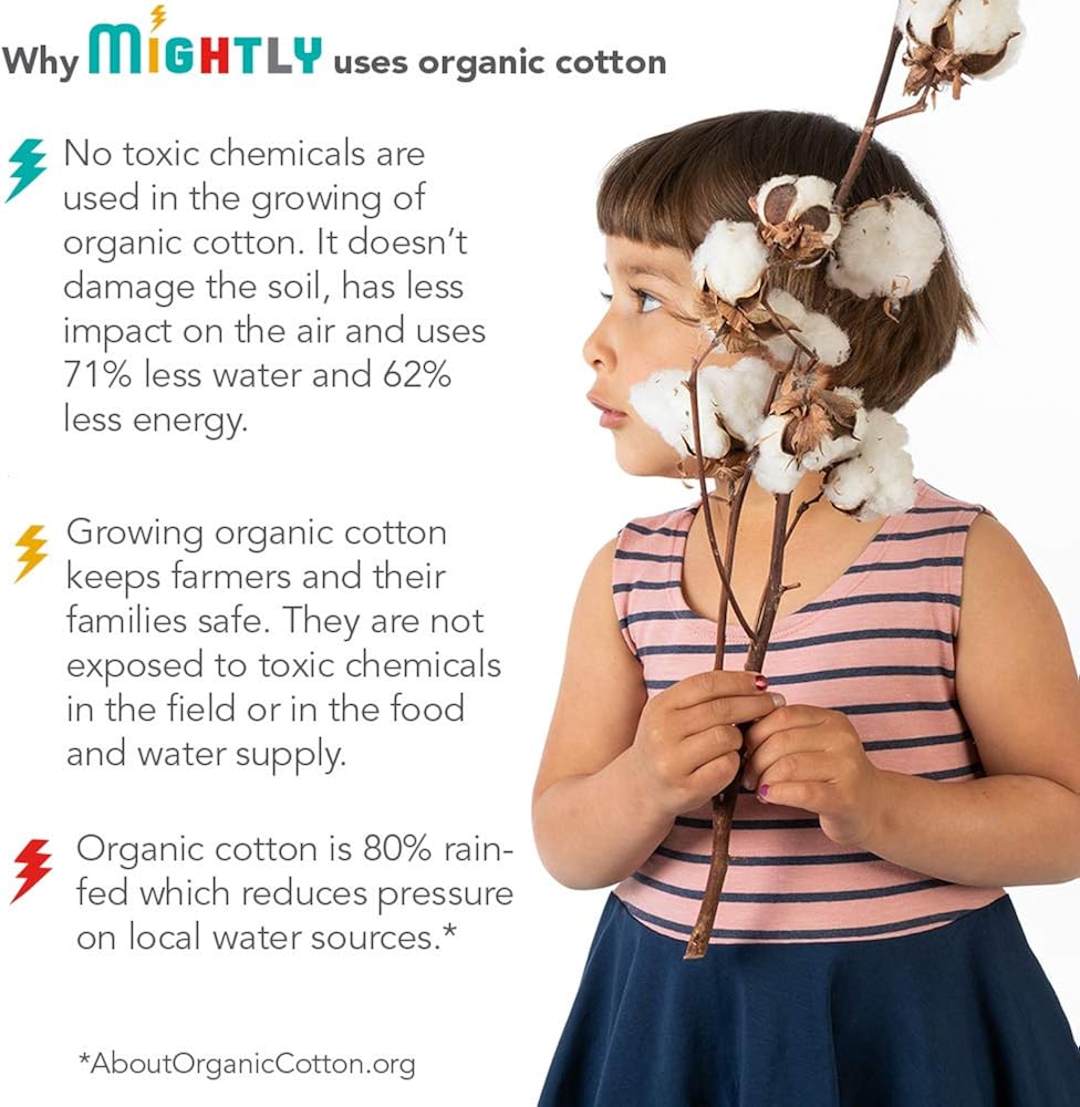 Mightly Girls Organic Cotton Footless Pajamas: Clothing