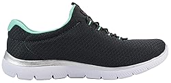 Skechers Women's Summits Sneaker, Charcoal/Green, 9