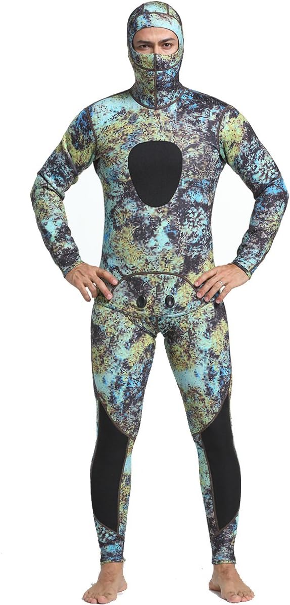 MYLEDI Neoprene 3mm Super Stretch Camouflage Fullsuit for Freediving Snorkeling Swimming Spearfishing Wetsuit