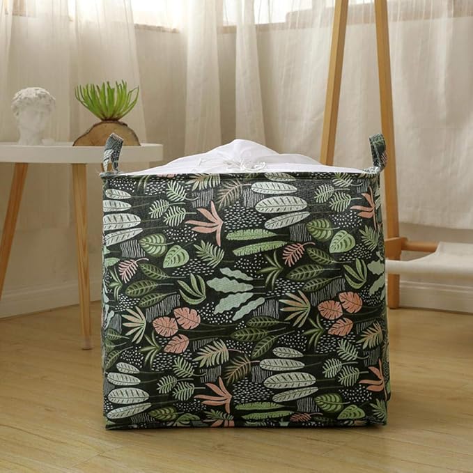 WYMBM Canasta De Almacenamiento De Lino De Algodón, Viga Plegable De