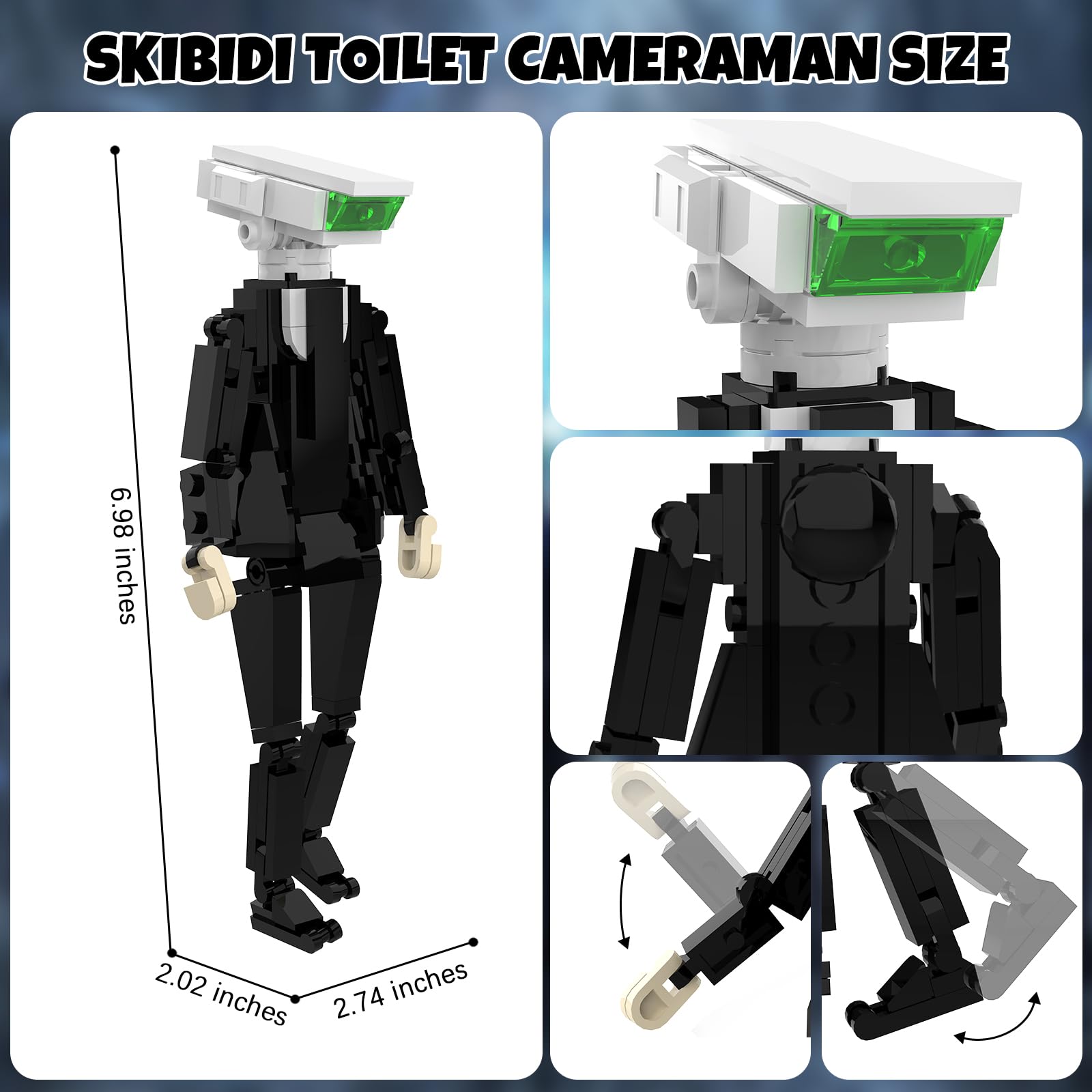SKIBIDI TOILET FIGURE Model Blocks Titan TV Man Armed Upgrade Titan
