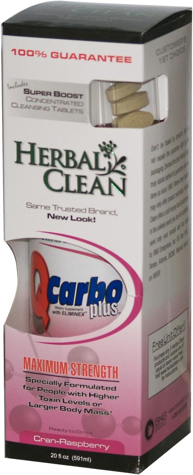 Q Carbo Liquid Cranraspberry Herbal Clean Detox 20 oz Liquid