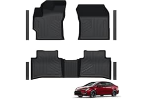 LUMWAY Floor Mats for 2020-2025 2026 Toyota Corolla Sedan (Not Fit for Hatchback and Cross), All Weather TPE Front Rear 2 Row Car Floor Liners Door Sill Guards for 2025 Corolla Accessories