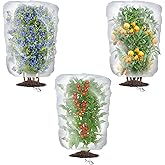 3 PCS Garden Mesh Netting for Plants,5.9 x 3.9ft Insect Bird Barrier Netting Mesh with Drawstring,Tomato Plant Cover Fruits T