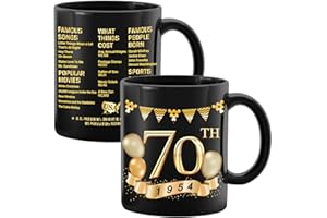 GREATINGREAT 70th Birthday Gifts For Men Women, Gift For 70 Years Old, 1954 Birthday Gifts, Gift Ideas For 70 Year Old Men Woman, Birthday Gifts For Men Women Turning 70, 1954 Birthday Coffee Mug