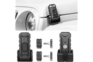 ZKJAYOE Locking Hood Latch with Keys, Jeep Hood Latch Compatible with 2018-2025 Jeep Wrangler JL JLU Jeep Gladiator JT, Anti-Theft Hood Lock Catch Latch Accessories, Dust & Water Resistant, 1 Pair(Not for JK)