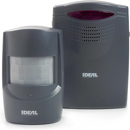 Ideal Security SK602G QH Wireless Motion Package Battery-operated & Weatherproof - 1 Sensor and 1 Alarm, Grey