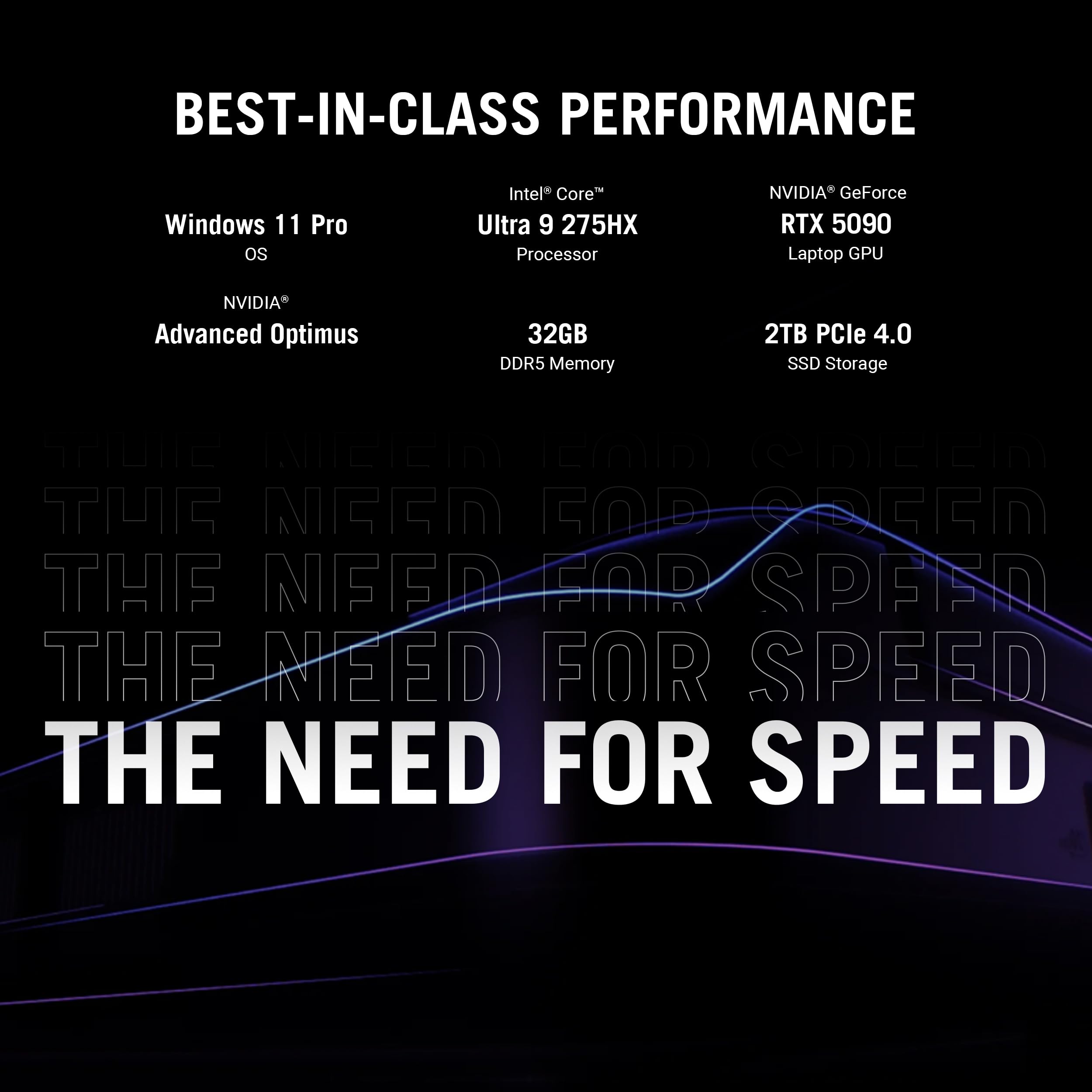 ASUS ROG Strix SCAR 16 (2025) Gaming Laptop, 16” ROG Nebula HDR 16:10 2.5K 240Hz/3ms, NVIDIA GeForce RTX 5090, Intel Core Ultra 9 275HX, 32GB DDR5, 2TB PCIe Gen 4 SSD, Wi-Fi 7, Win 11 Pro, G635LX-XS97