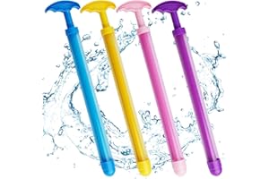 UNEFCYC Kids Water Guns Toy- 4 Pack Water Blasters Squirt Toy, Outdoor Summer Water Toys for Outdoor Swimming Pool, Backyard, Beach Water Game Fighting Play Pool Toys (4PCS)