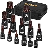 13-Piece XZN Triple Square Spline Bit Impact Socket Set - Premium S2 Steel European Style M4 - M18 with Socket Adapters, 1/4&rdquo;, 3/8&rdquo; and 1/2&rdquo; Drive | Professional Mechanic Garage Tools