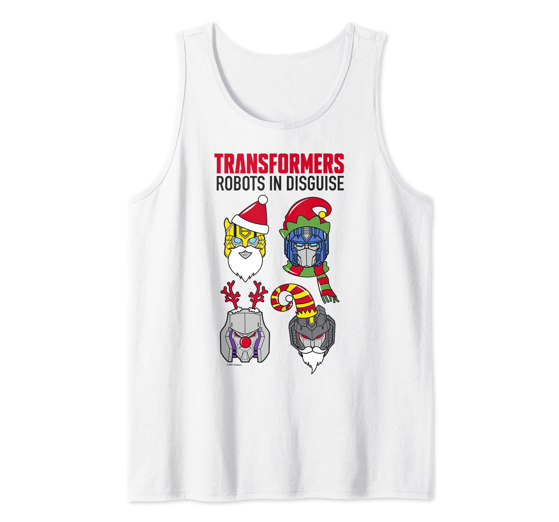 Transformers Christmas Group Shot Dress Up Disguise Tank Top