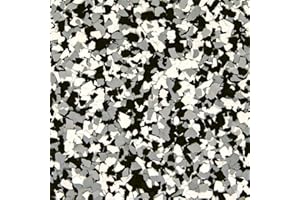 SIMIRON 40 lb Box Decorative Chip Flakes for Epoxy Floor Coating (FB-411 Domino Blend 1/4" Size) Protection/Enhancement for All Surfaces - for Garages, Basements, & More