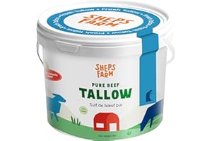Beef Tallow for cooking - 4lb – Fresh October 2025 Batch -Double Filtered by Sheps Farm – Local Ontario Beef – Cooking Fat fo