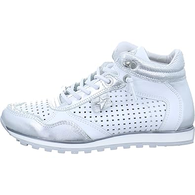 Cetti Damen Sneaker C-1048-SRA-espejo/plata/blanco weiß 425887
