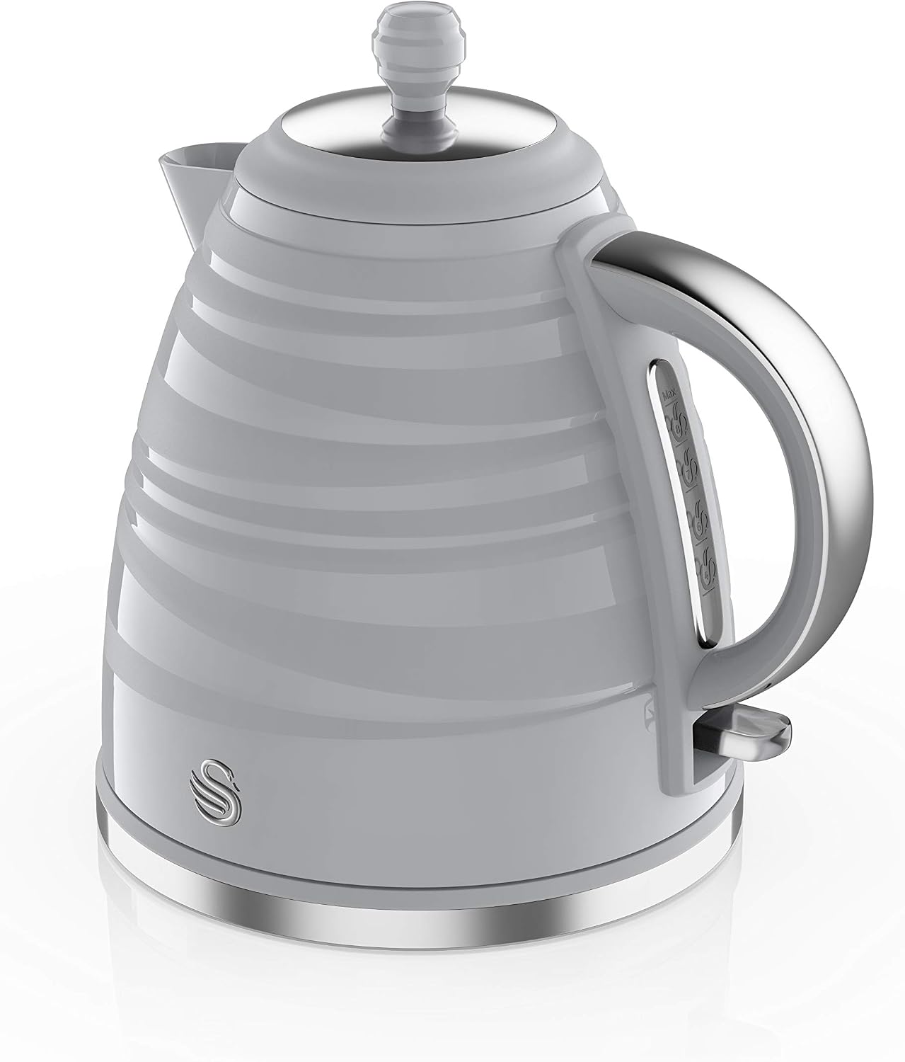 Swan, SK31050GRN, Symphony 1.7 Litre Jug Kettle with 360 Degree Rotational Base, 3000 Watts, Grey, 1.7 Litres