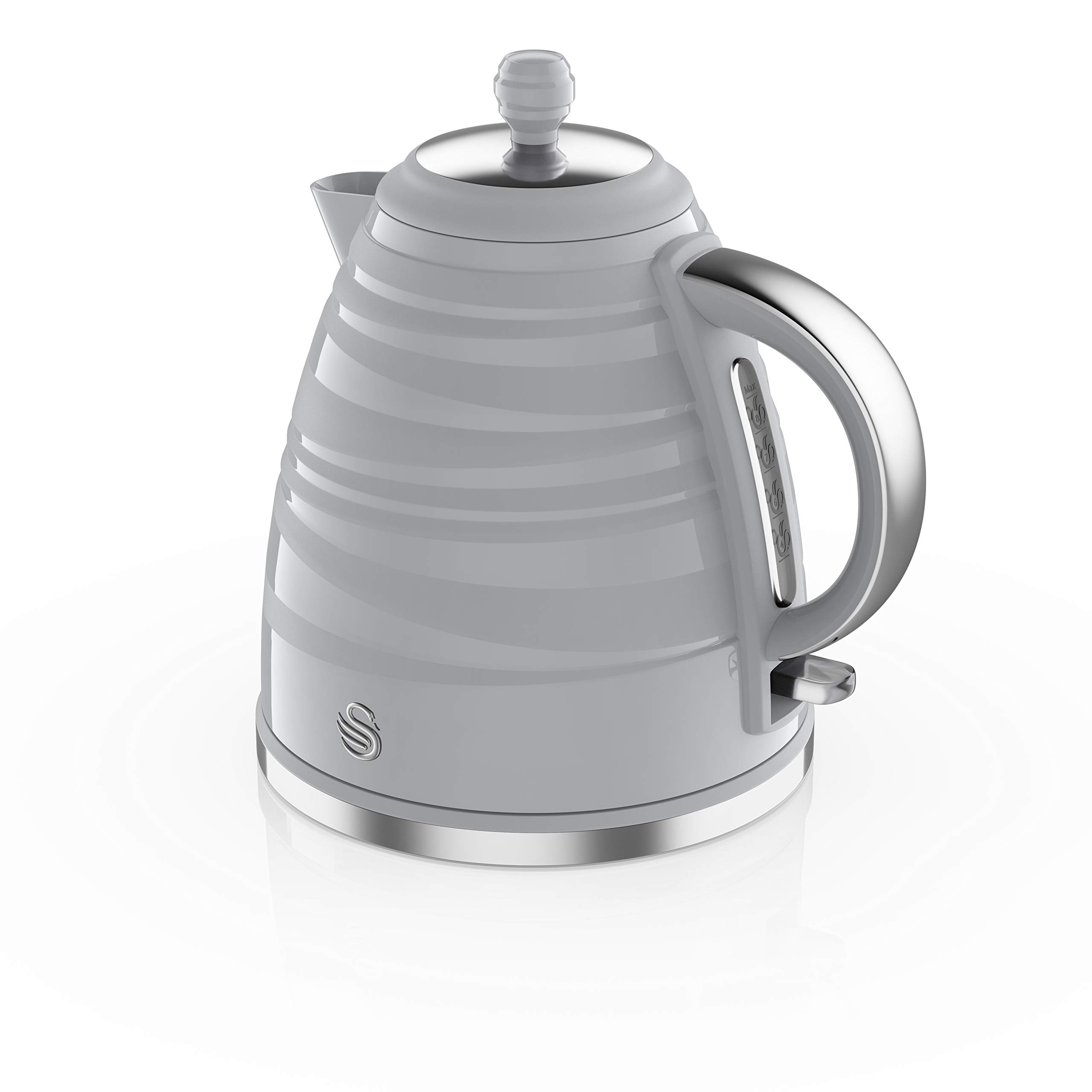 Swan, SK31050GRN, Symphony 1.7 Litre Jug Kettle with 360 Degree Rotational Base, 3000 Watts, Grey
