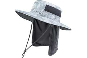 Bassdash UPF 50+ Sun Fishing Hat Water Resistant with Detachable Neck Flap Big Size