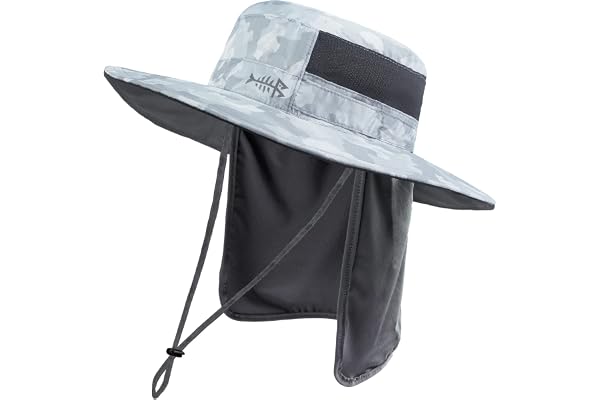 Bassdash UPF 50+ Sun Fishing Hat Water Resistant with Detachable Neck Flap Big Size