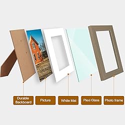Golden State Art, 5x7 Picture Frame Set of 4