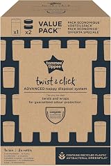 Tommee Tippee Twist & Click Nappy Bin Exclusive Pack with 2 Refills view 2
