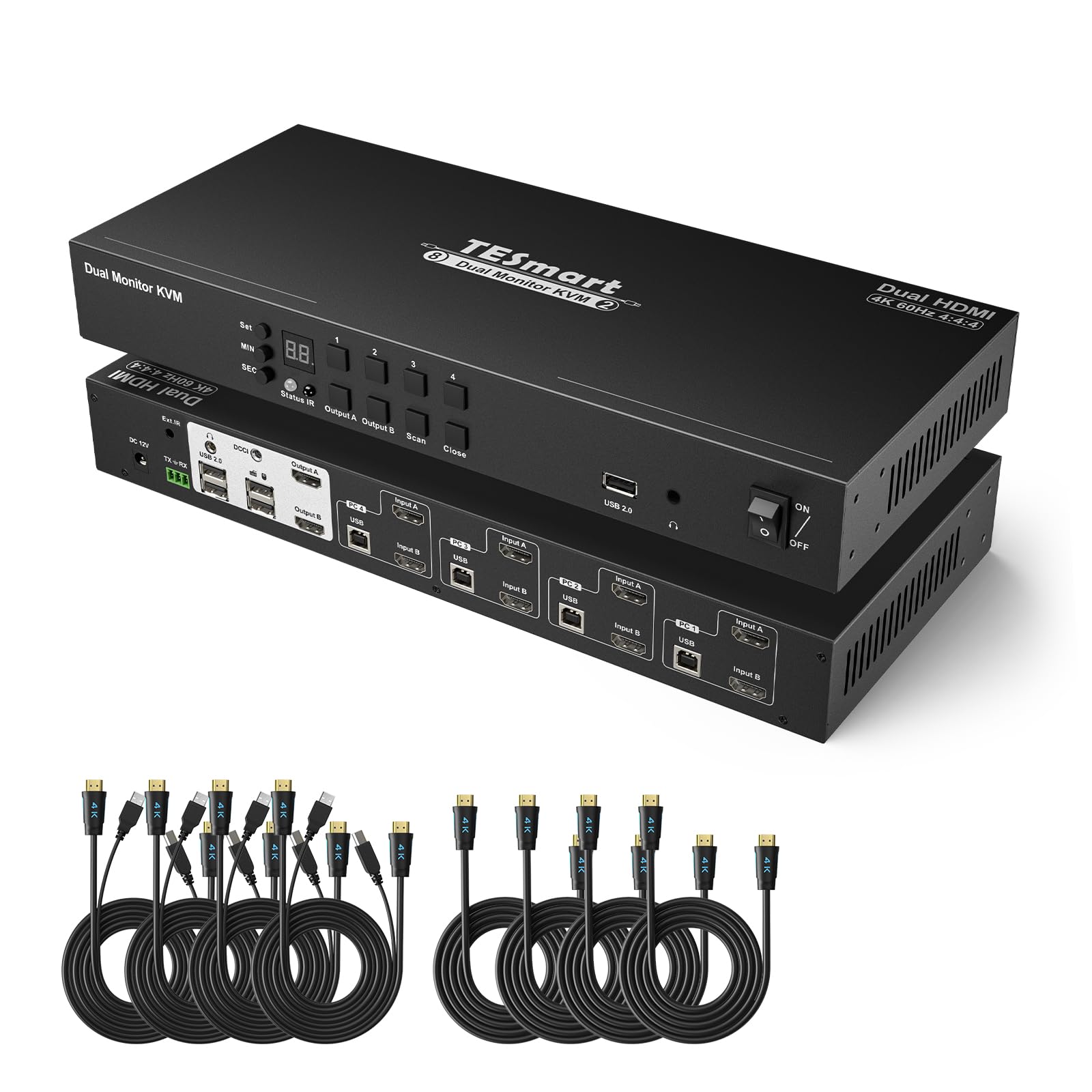 Mua TESmart KVM Switch 4 Computers 2 Monitors, 4 Port HDMI KVM Switch ...