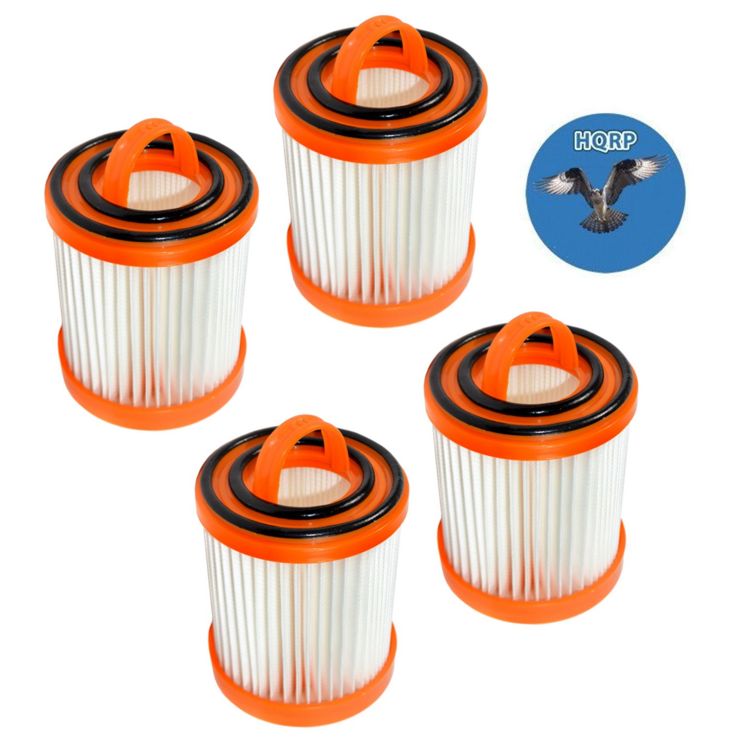 HQRP 4-Pack Dust Cup Filter for Electrolux Sanitaire SC5745, SC5747, SC5845, SC5845A, SC5845B, SC5745A, SC5745B, SC5747G Commercial Vacuum Cleaners, 71738A-4 62136A DCF-3 Replacement Coaster