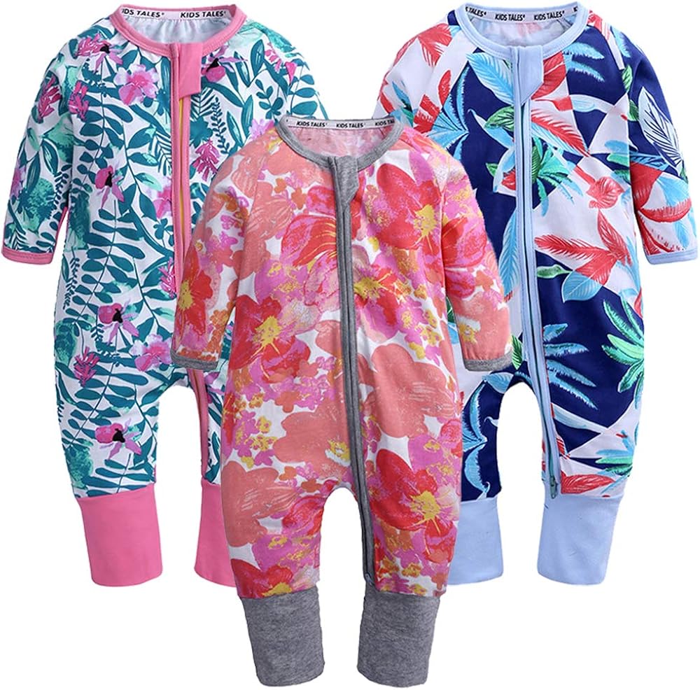 double zipper baby pajamas