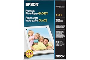Epson Premium Photo Paper Glossy (5x7 Inches, 20 Sheets) (S041464)