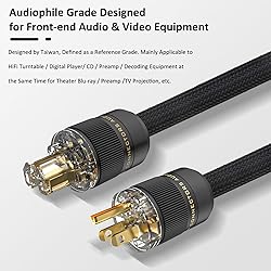 Audiocrast HiFi Power Cable, Hi-End Braided Sleeve