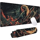Epic Dinosaur Gaming Mouse Pad, Office Desk Mat, Anti-Slip Rubber Base Cool Aesthetic Mouse Pads for Computer Laptop Keyboard School Home Desktop Gamer Home Accessories Decor 31.5" x 11.8"