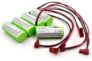 Coonyard (5-Pack) 1.2V 2000mAh Ni-MH Battery Replacement for Lithonia ELB-0320 ELB1P2901N ELB1P201N2 ELB1210N ELB-1P201NB Exit Sign Emergency Lights