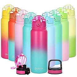 Oldley Insulated Water Bottle with Straw 20oz