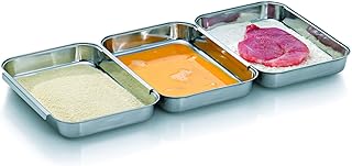 Kela 10846 Panierschalen-Set, 3-tlg., Edelstahl, 22,3 x 14,5 cm, Estrada