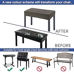 BUYUE Luxury Piano Bench Cover, (20"- 27") L x