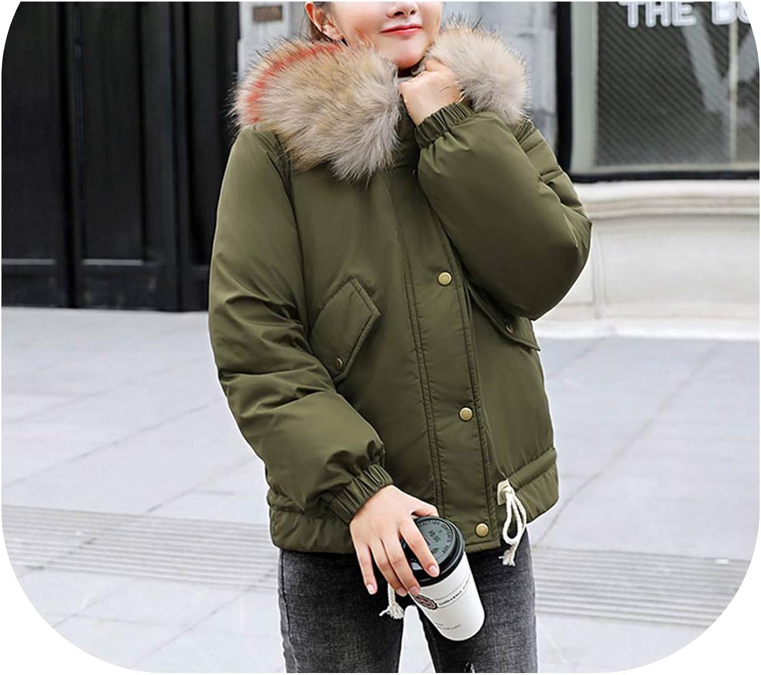 short padded hooded jacket