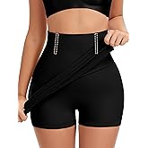 SLIMBELLE Half Slip Shorts for Women Under Dresses Tummy Control Slip Dress With Built In Anti Chafing Boyshorts Panties