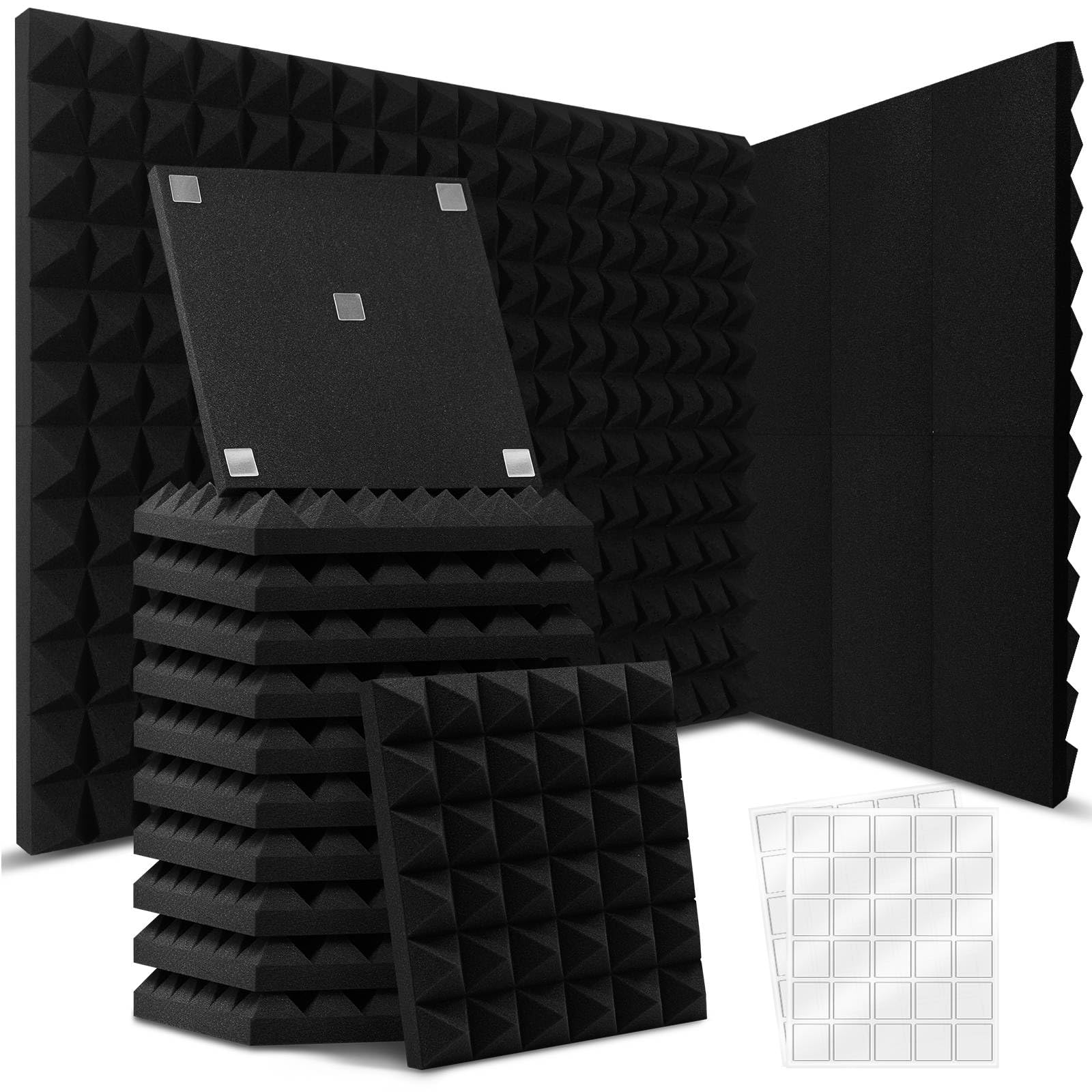 Mua 12 Pack High Density Acoustic Foam Wall Panels Pyramid Shape