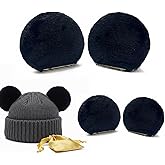 4Pcs Magnetic Mouse Ears for Hats, Removable Magnet Minni Ear Clips for Families in Theme Parks & Halloween,Christmas Parties