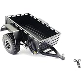 Aluminum RC Trailer with Hitch Mount for 1/18 1/24 Upgrade(Black) | RC Trailer Utility Trailer for TRX4M SCX24 Redcat Ascent-18 Upgrade,CNC Machined,Wear-resistant,Easy to Install
