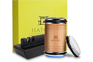HATORII Rolling Knife Sharpener Tool - Knife Sharpening Kit with Rolling Sharpener & Knife Angle Guide - Professional Knife Sharpener Kit & Knife Sharpening System for Kitchen Knives, Scissors, & More