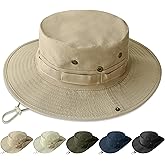 PFFY Sun Boonie Hats for Men UPF 50+ Bucket Hat for Fishing Hiking Safari Hunting