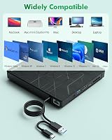 PeroBuno Super External CD/DVD Drive with USB 3.0 Ethernet Hub SD TF Card Reader view 6