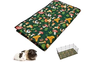 RIOUSSI Guinea Pig Cage Liners, Absorbent Washable Reusable Guinea Pig Fleece Bedding for Midwest and C&C Cages with Leakproo