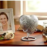 Esplanade Heart Shape Cremation Urn Memorial Container Jar Pot | Metal Urns | Memorial Keepsake Urns