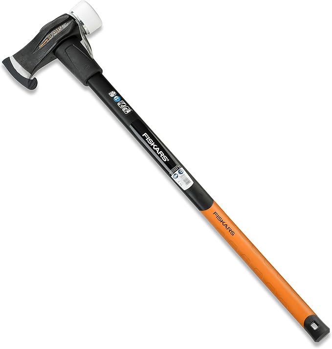 Fiskars Splitting Hammer 2in1 Axe and Hammer, Weight 3.9 kg, Hardened Steel Blade