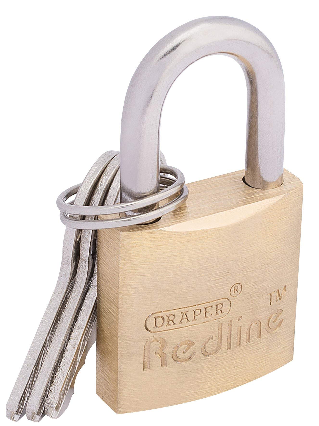 Draper Redline 68020 25 mm Brass Cylinder Padlock