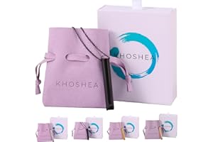 KHOSHEA Breathing Necklace for Anxiety & Stress Reducer, Calming Device for Meditation, Mindfulness Deep Breathing Tool for Panic Attack, Meditation Relief Gift for Men and Women (Black)