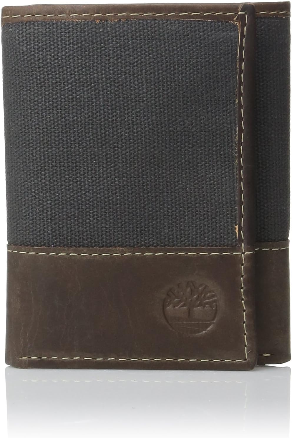 Timberland mens D28221 Canvas & Leather Trifold Wallet Wallet blue