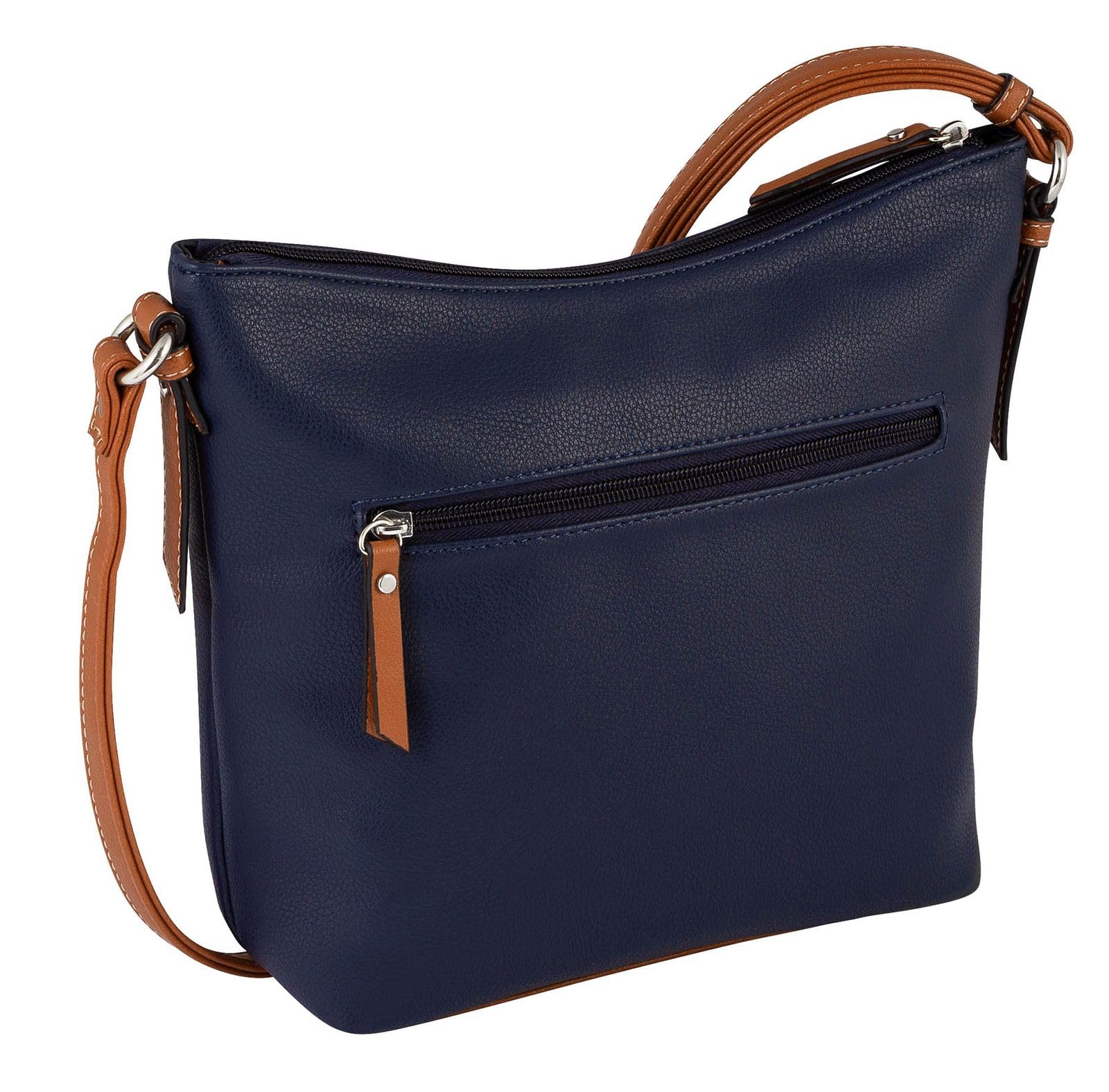 TOM TAILOR Novara Damen Umhängetasche Crossbody Bag Mittelgroß Blau