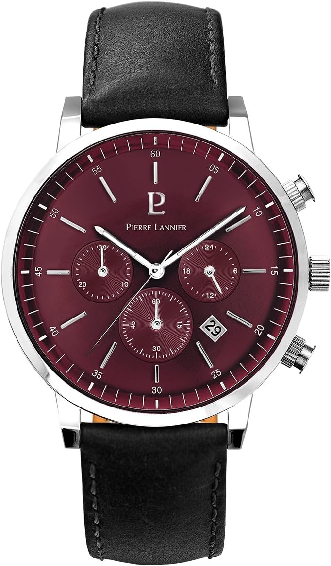 Pierre Lannier Chronograph Leather Quartz Men's Watch
